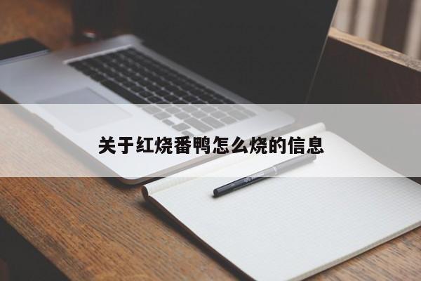 关于红烧番鸭怎么烧的信息 第1张