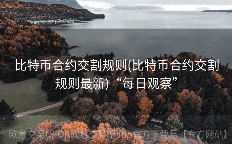 比特币合约交割规则(比特币合约交割规则最新)“每日观察”