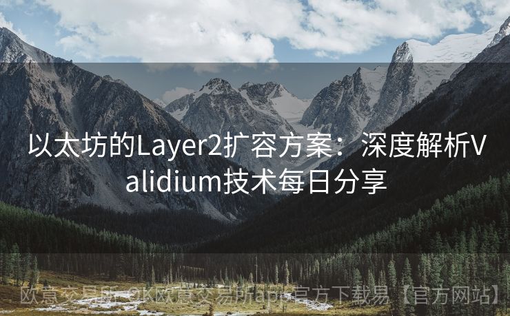 以太坊的Layer2扩容方案：深度解析Validium技术每日分享