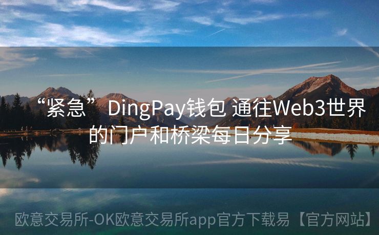 “紧急”DingPay钱包 通往Web3世界的门户和桥梁每日分享