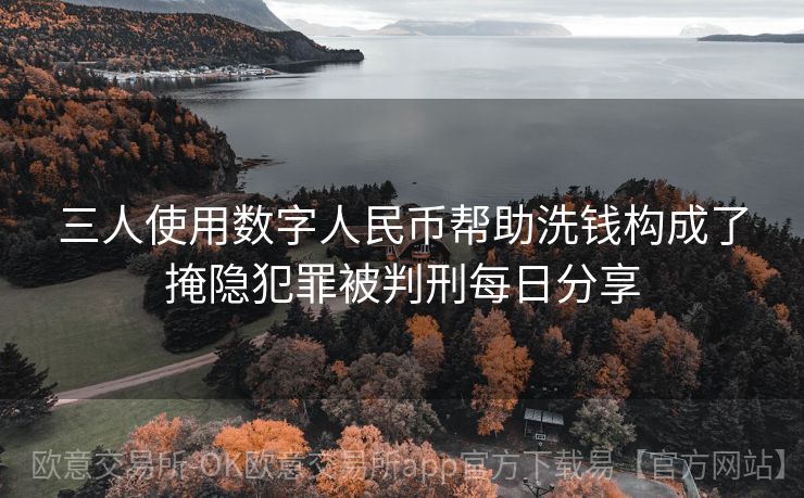 三人使用数字人民币帮助洗钱构成了掩隐犯罪被判刑每日分享