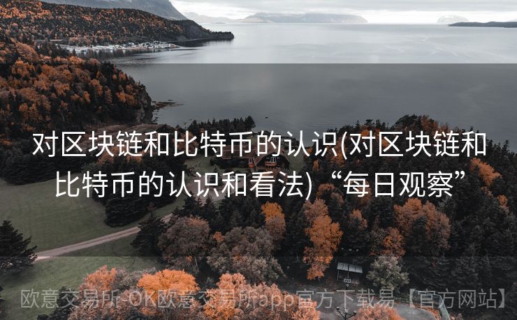 对区块链和比特币的认识(对区块链和比特币的认识和看法)“每日观察”