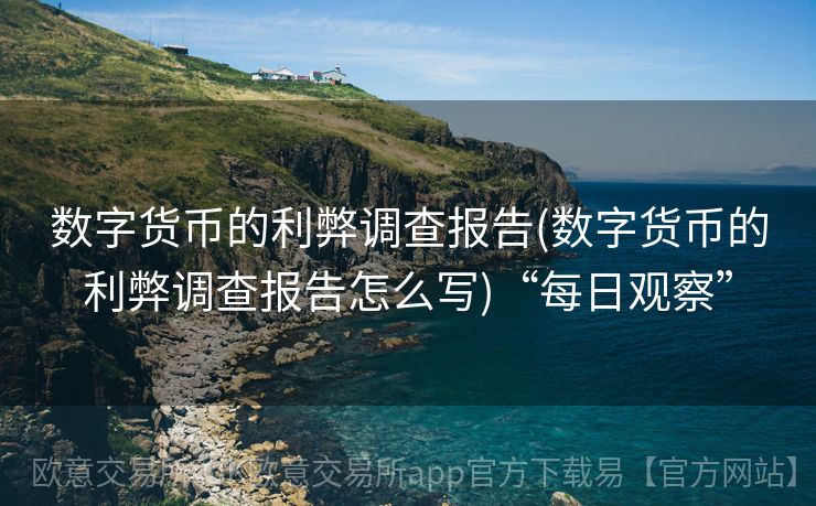 数字货币的利弊调查报告(数字货币的利弊调查报告怎么写)“每日观察”