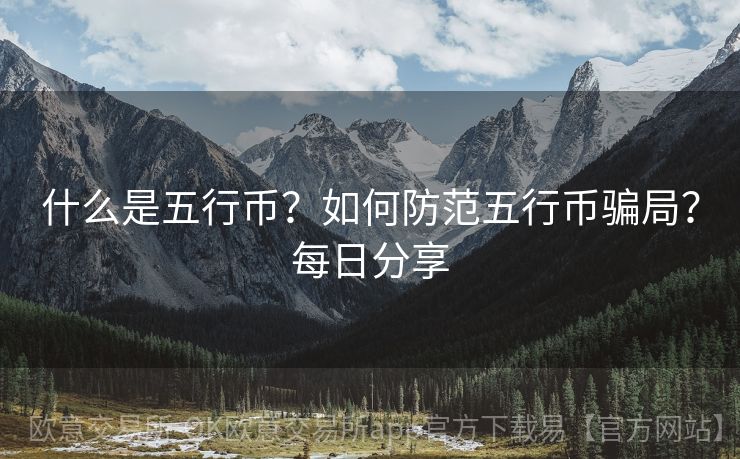 什么是五行币？如何防范五行币骗局？每日分享